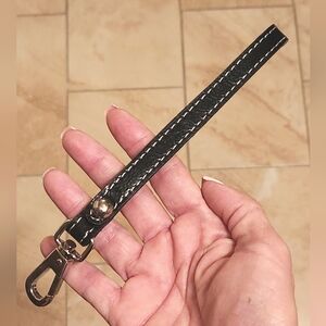 Anthropologie Black Leather Wristlet Strap